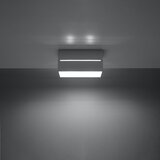 Nice Lamps Siva stropna svjetiljka s metalnim sjenilom 10x20 cm Lorum – | shoptok.hr
