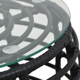  3-dijelni bistro set od poliratana crni | shoptok.hr