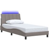  Okvir za krevet bez madraca smeđesivi 100 x 200 cm od tkanine | shoptok.hr