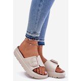 EVENTO Women's Foam Platform Sandals With Buckle Beige Viasara | Shoptok.si