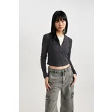 Defacto Coool Fitted Ribbed Camisole Cardigan