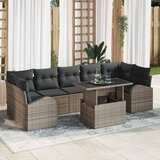  Sjedeća garnitura za vrt 8 kom. Siva Poli Ratan 289 x 124 x 85 cm | shoptok.hr