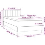 box spring s madracem LED krem 80 x 200 cm od tkanine | shoptok.hr