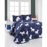 Mijolnir Komplet prešite postelje in 2 prevleki za vzglavnik Eponj Home Magic Unicorn Dark Blue, 200 x 220 cm | Shoptok.si