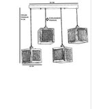 Opviq kumsal 8701-6 rattanblack chandelier | ePonuda.com