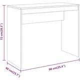  Radni stol boja dimljenog hrasta 90x40x72 cm konstruirano drvo | Eponuda.com