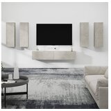  Komplet TV omaric 6-delni betonsko siv inženirski les | Shoptok.si
