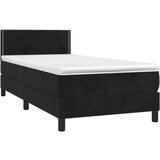 Box spring postelja z vzmetnico črna 80x200 cm žamet, (20727002) | Shoptok.si