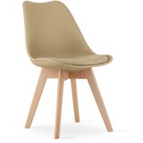  Stolica MARK - Tamno bež / Prirodne noge x 3 | shoptok.hr