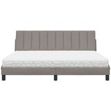  Postelja z vzmetnico taupe 180x200 cm blago | Shoptok.si