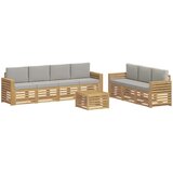  Setovi sofa 8 kom. Bijela i svjetlosiva Poliester | shoptok.hr