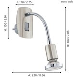 Eglo 902366 - led svetiljka za utičnicu mini 1xGU10/2,8W/230V mat hrom | Eponuda.com