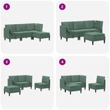  Komplet pohištva za dnevno sobo 4 pcs Morsko zelena Žamet, (5000283102) | Shoptok.si
