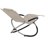  Vanjska geometrijska ležaljka za sunčanje čelična krem | shoptok.hr