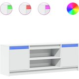 Maison Chic TV omarica - TV stojalo - Televizijska omarica z LED bela 139,5x34x50 cm inženirski les, (21700402) Cene