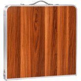  Folding Camping Table Adjustable Height Suitcase Wood | shoptok.hr