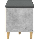  Klupa za hodnik s jastukom Betonski sivi 60 x 38 x 46 cm | shoptok.hr