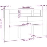  Uzglavlje s ormarićem bijelo 180 x 18 5 x 104 5 cm | shoptok.hr