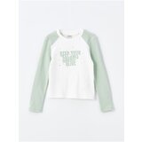 LC Waikiki Crew Neck Printed Girls Crop T-Shirt Cene