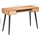  Pisalna miza iz trdnega akacijevega lesa 118x45x76 cm | Shoptok.si