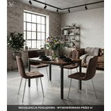 KARA stolica - tamnosmeđi baršun / kromirane noge x 1 | shoptok.hr
