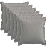  Presvlaka za jastuk 6 pcs HOUTEN Oblačnosiva 45 x 45 cm - Siva tkanina oblak 45 x 45 cm 6 | shoptok.hr
