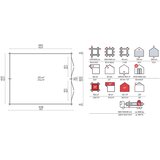Male kuće Drveno spremište TOBIAS 20M2 418 × 508 cm – bez završnog krovnog pokrova | shoptok.hr