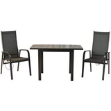 Gardenson Vrtni Set Alassio, 3-delni, Raztegljiva Miza Cene