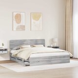  Krevetna konstrukcija s ladicama Sivi Sonoma 180 x 200 cm | shoptok.hr