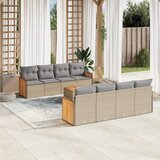  9-dijelni set vrtnih sofa s jastucima bež od poliratana | shoptok.hr