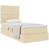 Krevet s madracem i skladištem Krema 100 x 200 cm Poliester | Eponuda.com