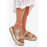 Boto Decorated Women's Platform Sandals Golden Jestella | ePonuda.com