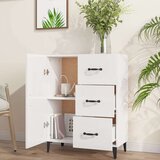  Komoda visok sijaj bela 69,5x34x90 cm inženirski les, (20654128) | Shoptok.si