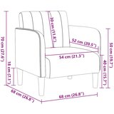 SOFA fotelja s naslonima za ruke vino crvena 54 cm baršun | shoptok.hr