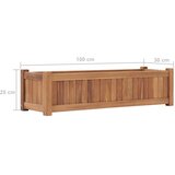  Povišena gredica 100 x 30 x 25 cm od masivne tikovine | Eponuda.ba