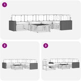  Set vanjskih sofa 6 kom. Prirodna i bež Poliester | shoptok.hr