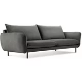 Cosmopolitan Design Temno siv žameten kavč Vienna, 230 cm