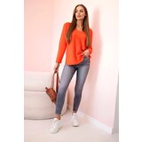 Kesi Włoski V-neck sweater orange | shoptok.hr