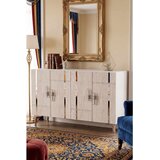 Hanah home komoda Ilay 120, 120 cm, bela / travertin / srebrna | Eponuda.com