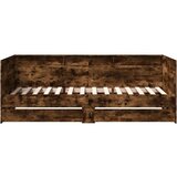 vidaXL Dnevni krevet s ladicama boja dimljenog hrasta 75x190 cm drveni | shoptok.hr
