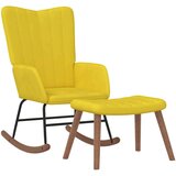 vidaXL Stolica za opuštanje s osloncem za noge boja senfa baršunasta | shoptok.hr