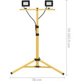 vidaXL LED reflektor s stojalom 2x20 W hladno bel | Shoptok.si