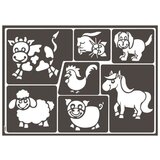  Samolepljiva šablona funni animals A3 Cene