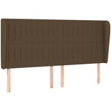  Uzglavlje s ušima tamnosmeđe 203x23x118/128 cm od tkanine | shoptok.hr