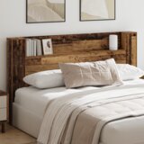 vidaXL Posteljna glava Stari les 180 x 17 x 104.5 cm Konstruiran les Cene