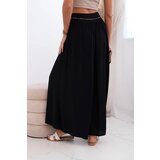 Kesi Włoski Women's wide-leg viscose trousers black | shoptok.hr