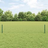 vidaXL stebri za ograje 11 kosov U-kanal Zelena 40 cm Kovina, šesterokotna ograja Zelena 0.4x25 m Kovina Cene
