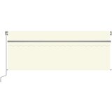  Ročno zložljiva tenda s senčilom LED 4x3 m krem - - krema - 30.96 - 4 x 3 m - 2025- | Shoptok.si