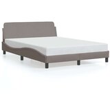  Posteljni okvir z vzglavjem taupe 140x190 cm blago, (21088978) | Shoptok.si