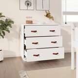 Komoda bijela 80 x 40 x 75 cm od masivne borovine | shoptok.hr
